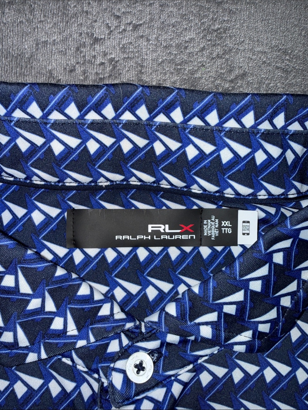 Ralph Lauren Navy and White Arrow Print Polo - Picture 3 of 6